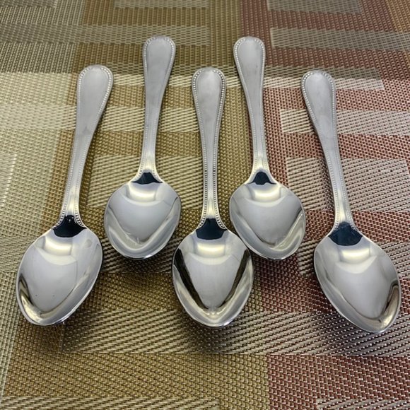 Lenox Vintage Jewel Place Oval Soup Spoons - Set of 5 - Glossy -  Pre-owned - Picture 6 of 7